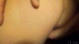 Cute brunette doubled stuffed by two big cocks