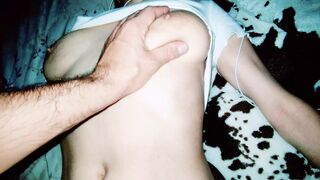 Husband watches friend fuck his wife and makes video