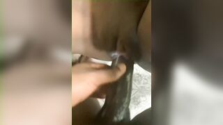 Creaming her pussy real slow