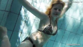 Zuzana and Lucie with big tits horny in the pool