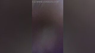 Della Dane gags on Jack Blaque's black dick back stage
