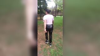 Sucking in the public park and fucking