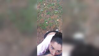 Sucking in the public park and fucking