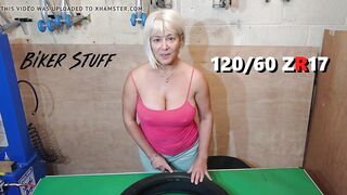 Hot Youtuber Biker Stuff - Braless and sexy cleavage