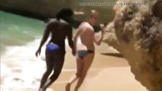 Threesome on beach
