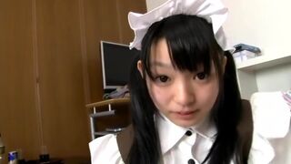 Japanese girl Konoha in pretty maid costume
