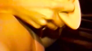 Hot Retro Babe Shoves Everything in Her Juicy Pussy