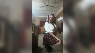 Schoolgirl humiliates her cuckolded boyfriend