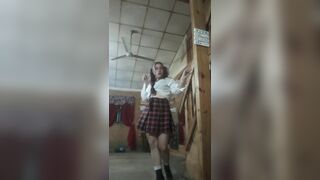 Schoolgirl humiliates her cuckolded boyfriend