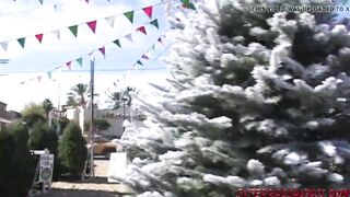 Blonde Teen gets Big Black Cock for Christmas