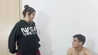 My stepsister comes home late and I punish her with hard sex