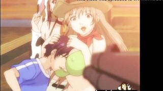 Nerd gets dick between busty babes tits - Boobalicious - Hentai.xxx