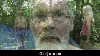 Woodcutter big old cock fucks y. in the woods