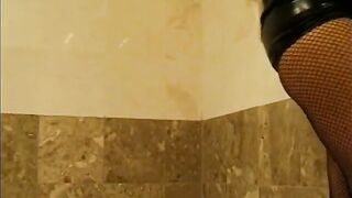 Redhead Latin maid gets her pussy pounded in the bathroom