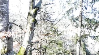 Facial in the forest in Germany