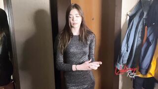 Sister sucked My dick in the hallway