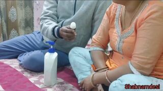 Indian hot aunty teach, how to insert penis in small ass hole first time