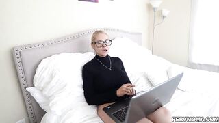 Blonde MILF Sarah Vandella pops her milf pussy for stepson!