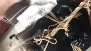 latex bondage kigurumi vibrating