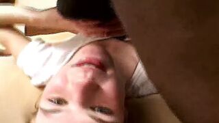 Goddess Melissa pleasures two lucky bastards