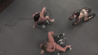 3 Squirt Pros with Fuckmachines and Toys