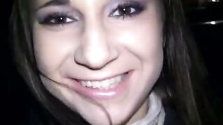 Party girl fucking on a balcony