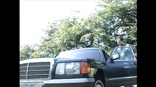 Belgian brunette fucked in the car park