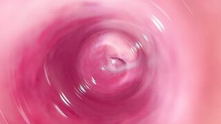 Camera deep inside Mia's creamy pussy