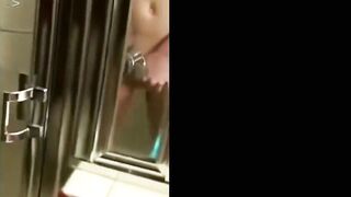 Girlfriend caught masturbating in shower