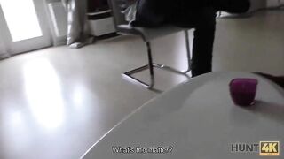 HUNT4K. Pretty lassie with slender body gets seduced