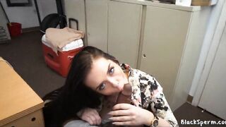Amateur babe in black casting