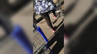Slut german Woman in Shiny black opaque tights