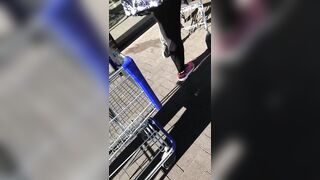 Slut german Woman in Shiny black opaque tights