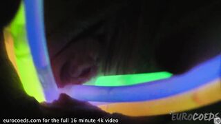 opening up her pussy to see whats inside