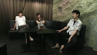 Shy japanese Student joins a Bachelor party and fuck them all