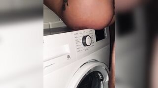 Put on the washing machine and fucked