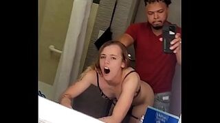 Fucking Tiny Petite Young College Freshman I met at College Town Club in Hotel Bathroom