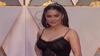 Salma Hayek at 2017 Oscars red carpet