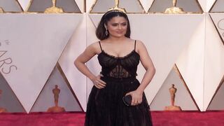 Salma Hayek at 2017 Oscars red carpet