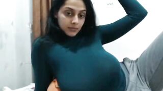 Busty Indian Cam Girl Plays with Herself on Webcam
