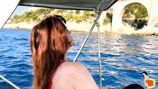 Stunning brunette hottie Stacy hardcore fucking on a yacht