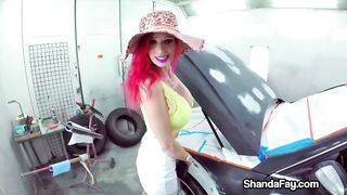 Canadian Cougar Shanda Fay Wears Her Crotchless Pantyhose To Get Some Dick!