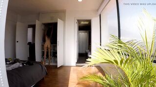 Stepsister Looking for clothes after hot bath