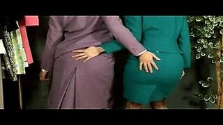 Secretary lesbian strip