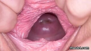 Kinky czech girl spreads her pink slit to the extreme