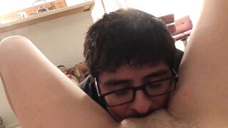 Nerdy Virgin Boy Eats Out His Lesbian Neighbor