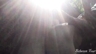Adventure with the skinny girl in the forest