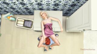 Sims 4, my voice, Seducing milf step mom was fucked on washing machine by her step son
