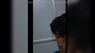 Indian MILF fingered by colleague in office in restroom