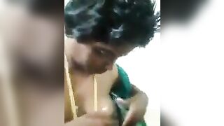 Checking my indian maids milky boobs
